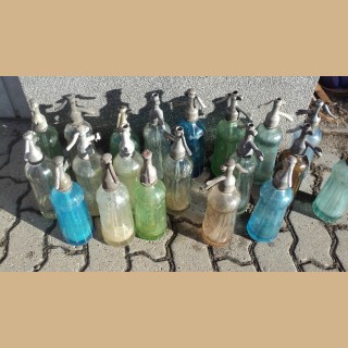 bottiglie selz colorate 